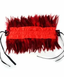 Zucker Boas & Feathers Black Feather Choker In Black Or Red