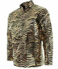 Underwraps Plus Size Tiger Print 70's Shirt