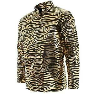 Underwraps Plus Size Tiger Print 70's Shirt