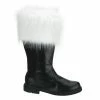 Pleaser Black Santa Boot W/ Fur 2 Pleaser Black Santa Boot W/ Fur