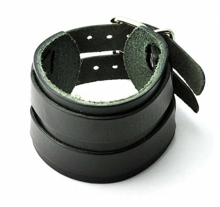 AABStyle Cuffs & Bracers Cuff Leather Black 2 Buckle 3 AABStyle Cuffs & Bracers Cuff Leather Black 2 Buckle