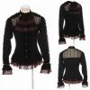 Western Fashion Steampunk & Victorian Black Ladies Steampunk Blouse