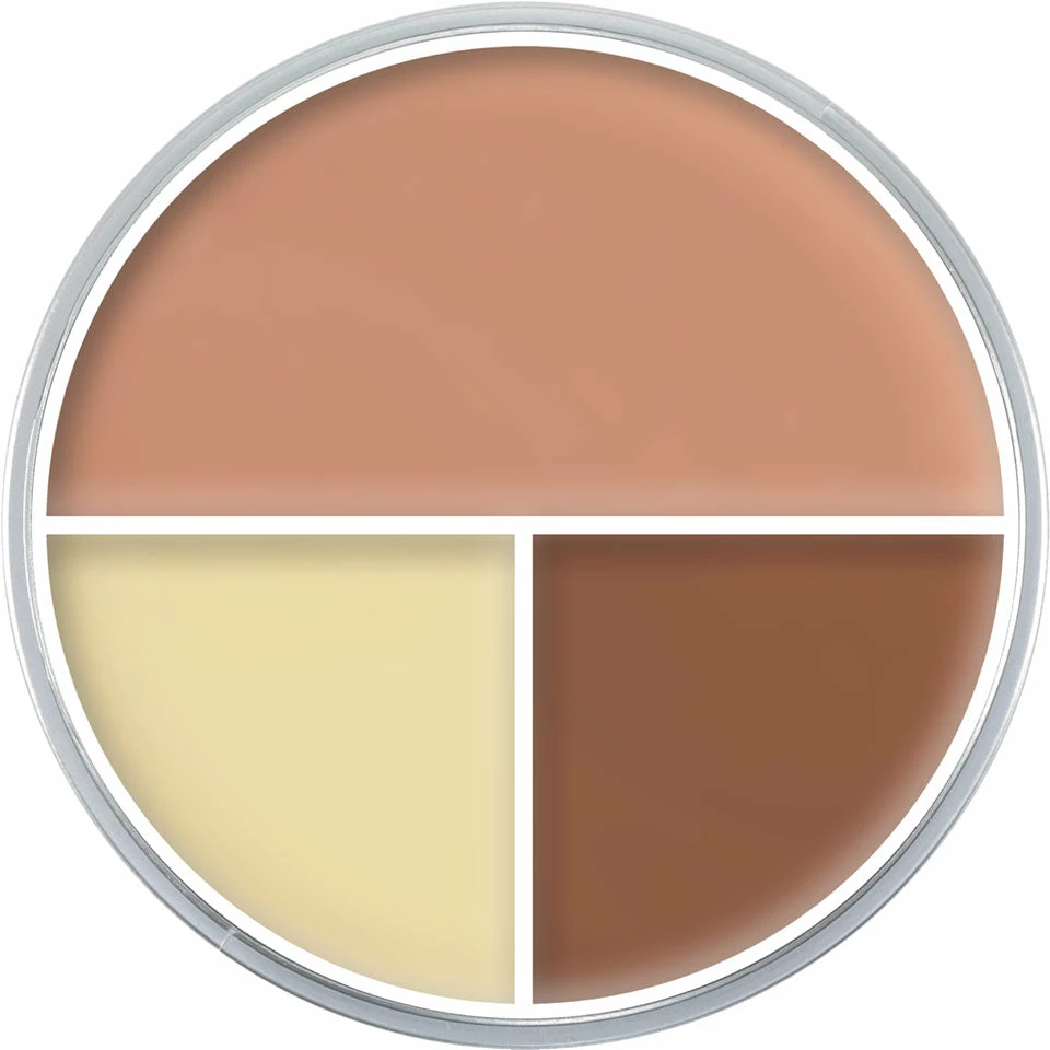 Kryolan Ultra Foundation Tri Color Wheel 6 Kryolan Ultra Foundation Tri Color Wheel