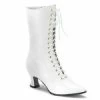 Pleaser Boot Victorian White