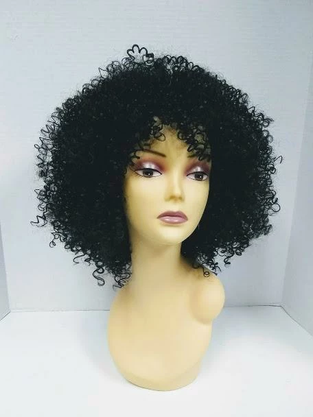 West Bay Black Maggie Tight Spiral Curls Wig 4 West Bay Black Maggie Tight Spiral Curls Wig