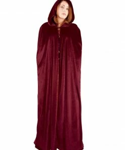 Charades Hooded Panne Cape In 6 Colors