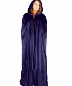 Charades Hooded Panne Cape In 6 Colors