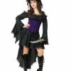 Charades Black Pearl Pirate Lady Dress